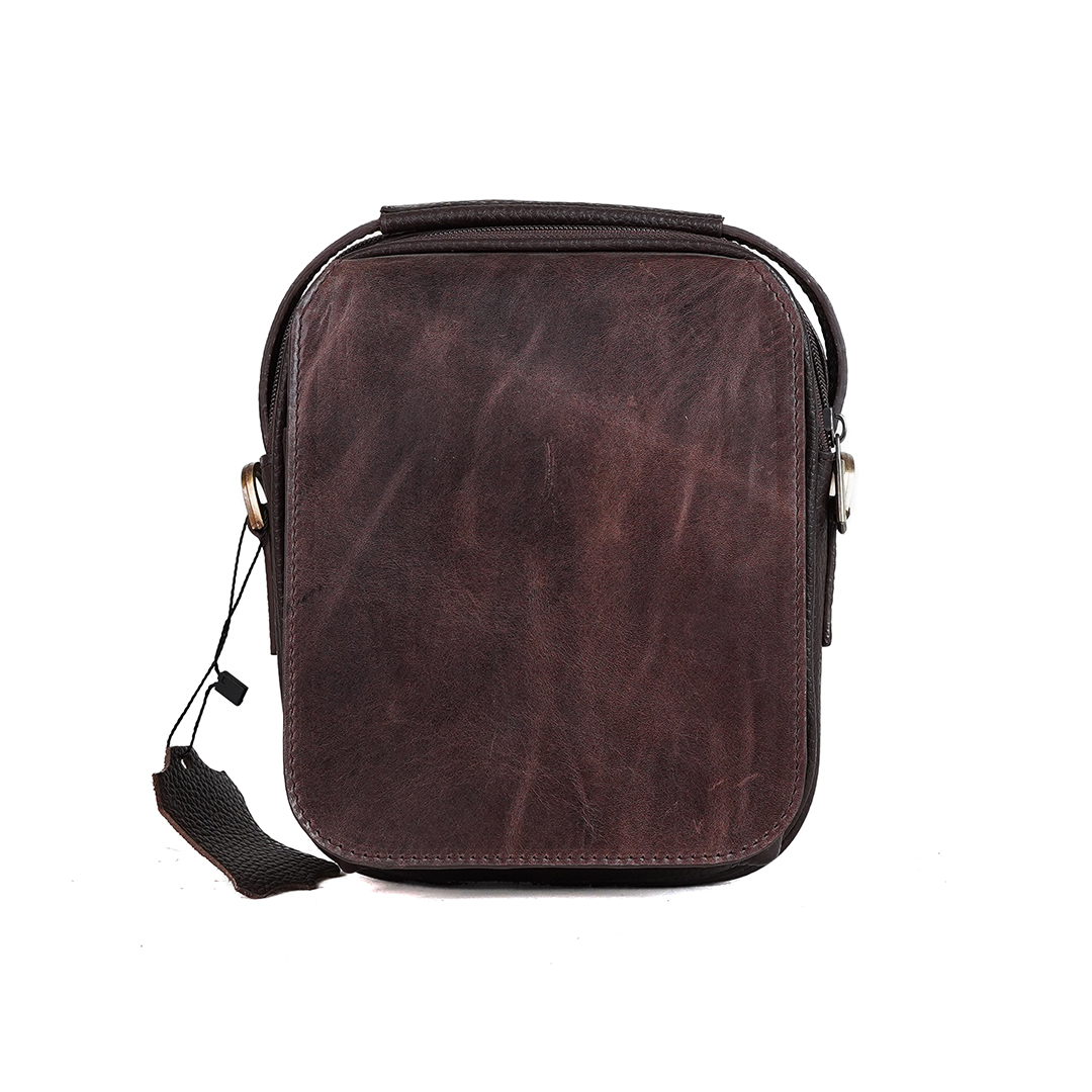 کیف دوشی مردانه چرم طبیعی مدل رسام