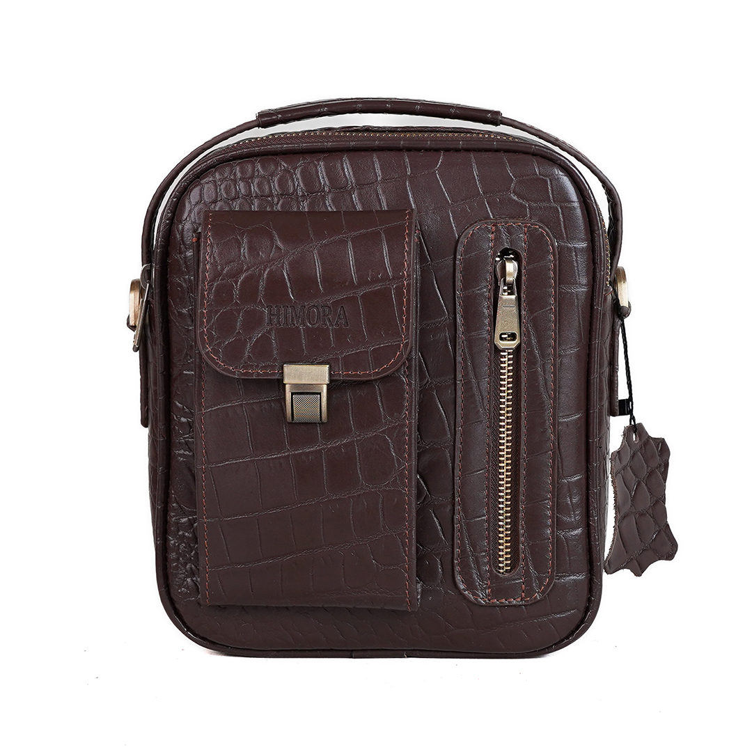 کیف دوشی مردانه چرم طبیعی اسپرت بزرگ مدل رژان