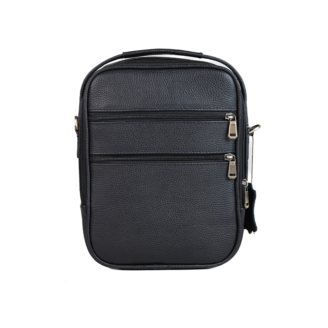 کیف دوشی چرم مردانه طبیعی مدل سامیار