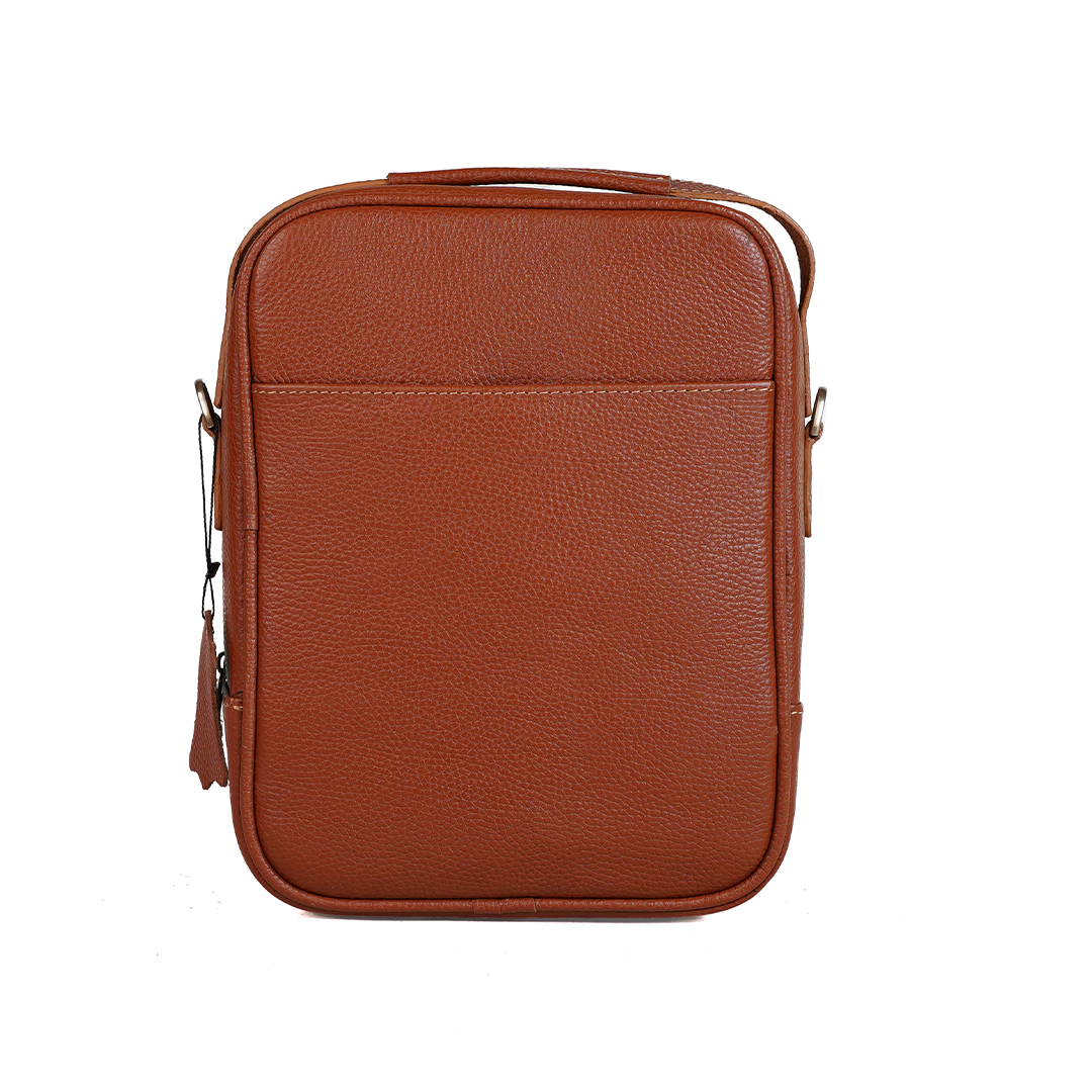 کیف دوشی چرم مردانه طبیعی مدل سامیار