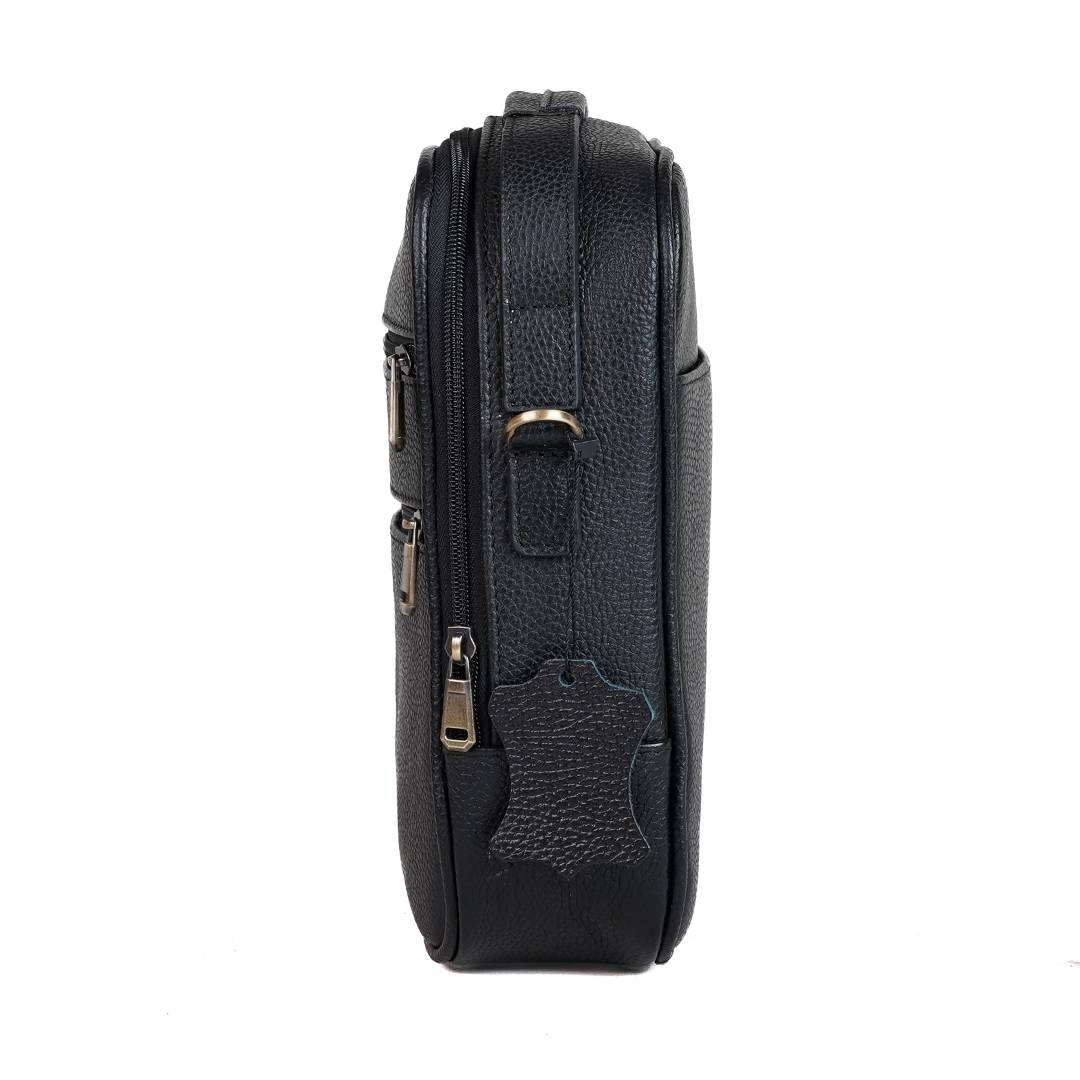 کیف دوشی چرم مردانه طبیعی مدل سامیار