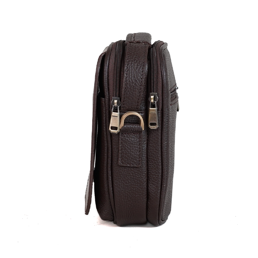 کیف دوشی مردانه چرم طبیعی مدل رسام