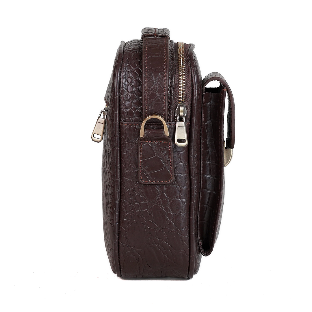 کیف دوشی مردانه چرم طبیعی اسپرت بزرگ مدل رژان